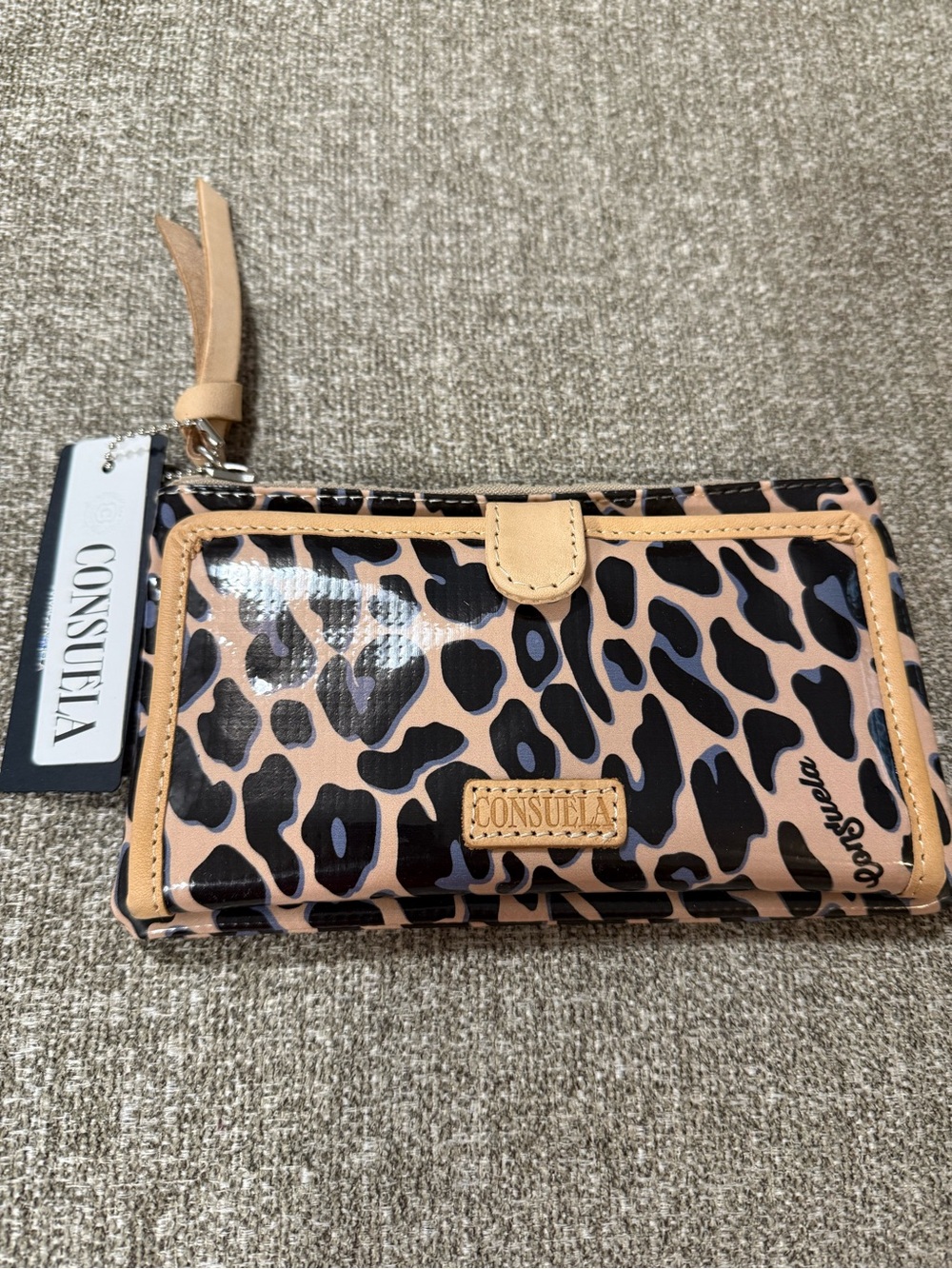 Consuela Leopard-Print Slim Wallet